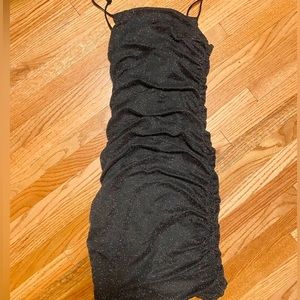 BLACK MINI BODYCON SPARKLY DRESS 🖤